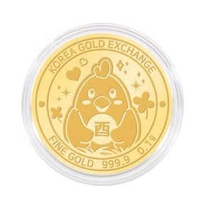 닭 순금 코인(메달) 0.1g