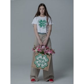 VINTAGE CLOVER TSHIRT_WHITE GREEN