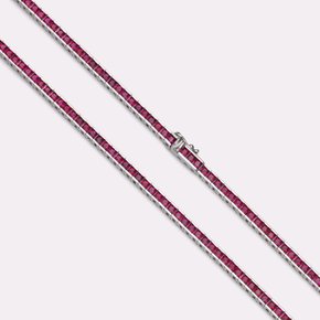 Ruby Color Tennis Necklace GSKB102NWR420