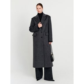 키라 캐시미어 싱글 롱 코트_차콜 / KIRA CASHMERE SINGLE LONG COAT_CHARCOAL