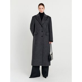 키라 캐시미어 싱글 롱 코트_차콜 / KIRA CASHMERE SINGLE LONG COAT_CHARCOAL