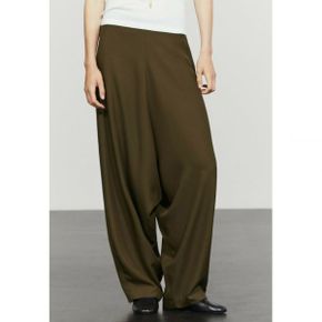 Massimo Dutti 마시모 두띠 흐르는 헐렁한 바지 - 다크 브라운 8028283