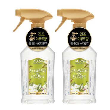 엘지생활건강 아우라 섬유향수 플라워바이플로라 400mL x2