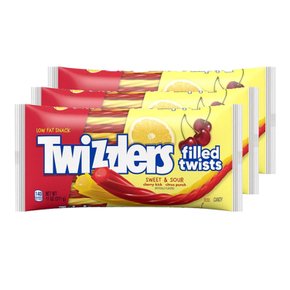 트위즐러 필드 트위스트 스위트 앤 사워 젤리 TWIZZLERS Filled Twists 311g 3개