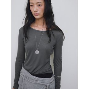 [1st REORDER] LONG SLEEVE T-SHIRT [CHARCOAL]