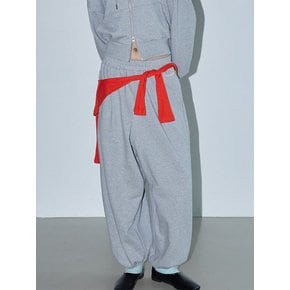 SOFT TOUCH ONE-TUCK SWEATPANTS MELANGE GREY