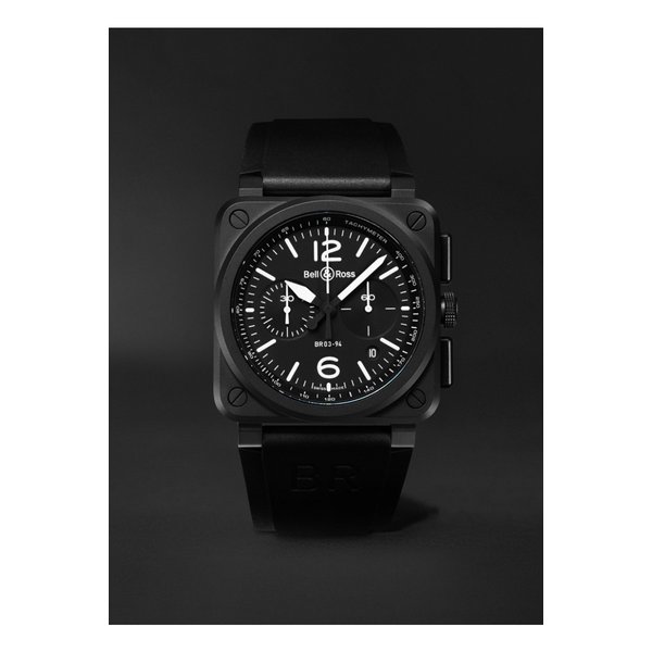 벨앤로스 BR 03-94 오토매틱 크로노그래프 세라믹 고무 42mm 시계 46376663162921252