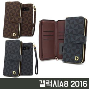 갤럭시A8 2016 A810 가죽 지갑 지퍼 다이어리 케이스