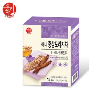  송원 허니 홍삼도라지차 15포 (분말차)