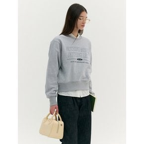 LETTERING ROUND SWEATSHIRT (ash gray)