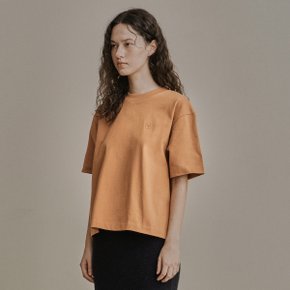 OVERSIZED LOGO EMBROIDERED T-SHIRT_ORANGE