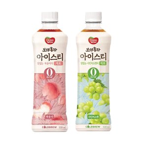 [한번에먹자] 동원 보성홍차아이스티 제로 500ml 2종(복숭아12+샤인머스캣12) / 총 24페트