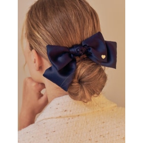 mari ribbon hairpin_navy