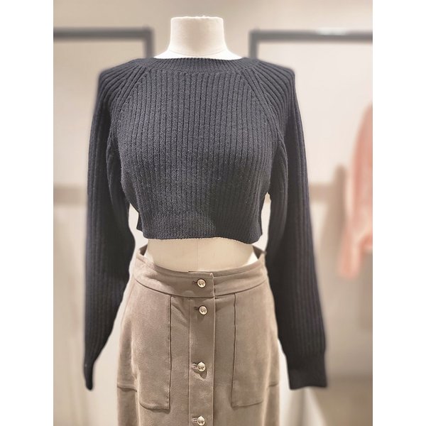 [여주점] 울 블렌드 크롭 니트(SAKP64461)