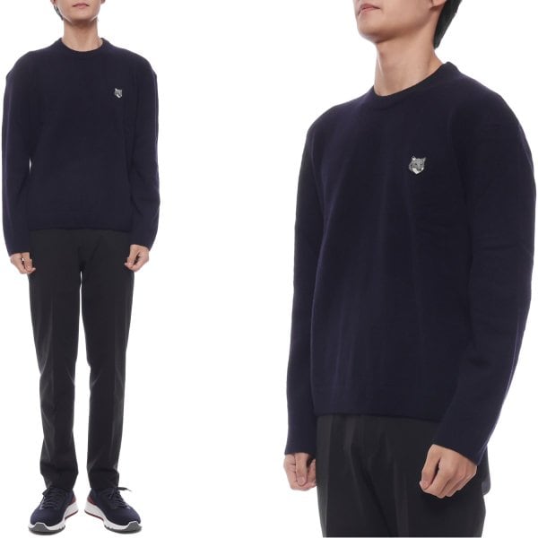 [부산점] 25FW 남성 폭스헤드 울 니트 (PM00803KT1006 0413 25F)