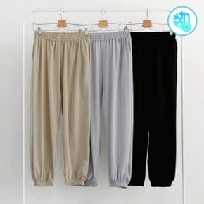 남녀공용 셀럽 바스락 조거팬츠 3color 신축성 나일론 루즈핏 빅사이즈 트레이닝 쿨 여름바지 냉장고