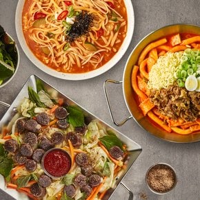 전통 분식 SET (호로록우삼겹떡볶이+장칼국수+신림동백순대볶음) (냉장)