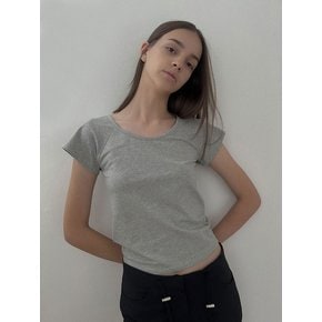 [24 SUMMER][SALT Label] TANIA COTTON T-SHIRT_GRAY