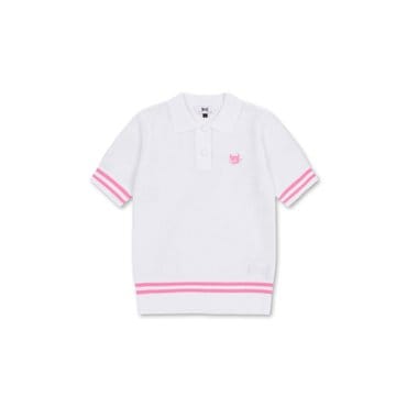 왁 골프 (WWWAM24301WHX)여성 Mesh Polo SS Sweater