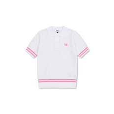 왁[WAAC]골프 (WWWAM24301WHX)여성 Mesh Polo SS Sweater