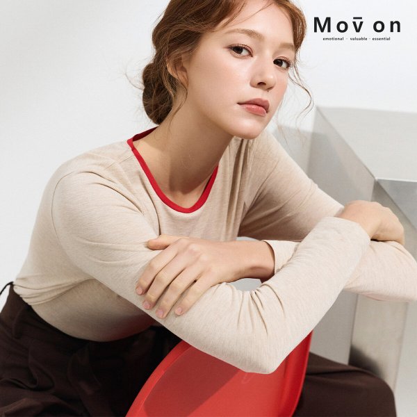 모브온 26SS 실키 모달 배색 티블라우스 4종 (26년 봄 한정판!)