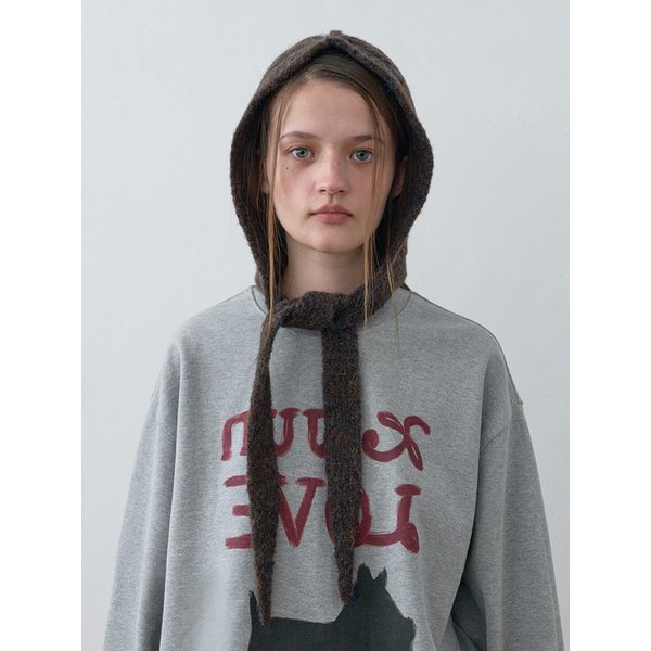 Cable Knit Balaclava Dark Brown