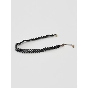 black beads ball choker