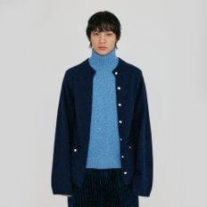 ZOMME Layered Knit Pullover - Navy