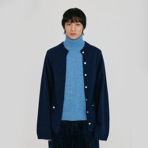 ZOMME Layered Knit Pullover - Navy