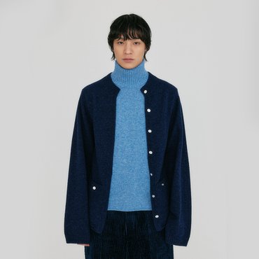 EENK ZOMME Layered Knit Pullover - Navy