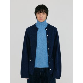 ZOMME Layered Knit Pullover - Navy