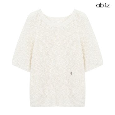 ab.f.z 로고 디테일 라운드 반팔 니트 (AFX3QW35A)