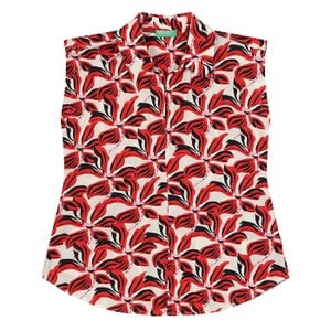 베네통 Patterne sleeveless blouse_5P60DQ06QRD