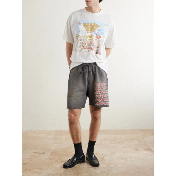 세인트 웻 프린트 코튼 저지 티셔츠 46376663162962448