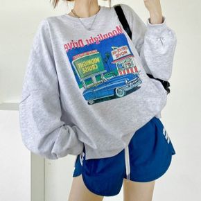 문라이트나염쭈리 라운드박스트임 맨투맨 긴팔롱티셔츠 데일리 빅사이즈 루즈핏.._P436031802