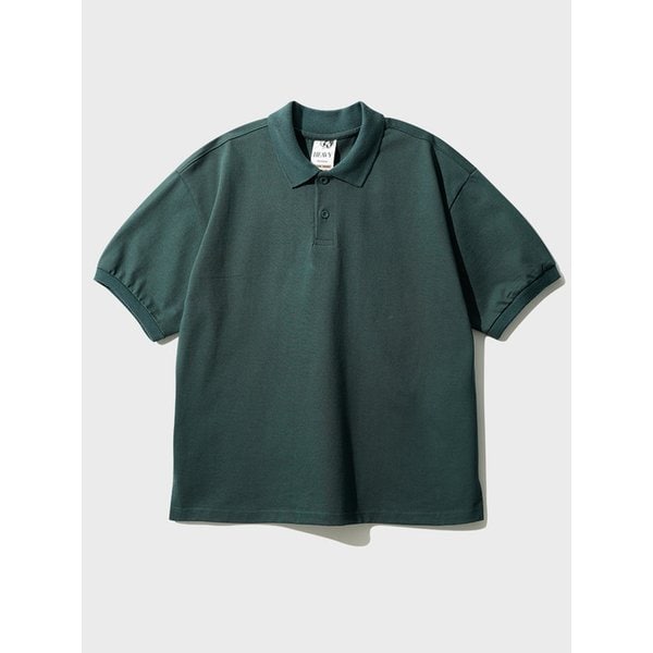 어던트 실켓 카라 반팔 다크그린 ISST1568