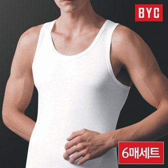 BYC 남성 순면 조끼런닝 6매