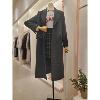 잇미샤 [여주점] 여성 버튼업 세미더블 체크 코트 (ITOAWHC780C)