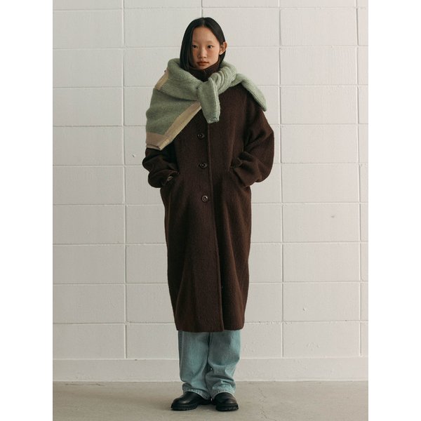 Alpaca Stitch Coat (Brown)