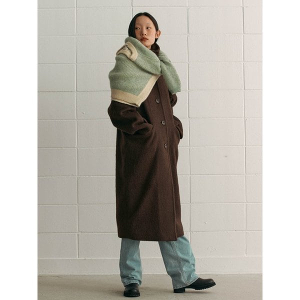 Alpaca Stitch Coat (Brown)