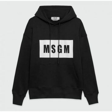 MSGM 엠에스지엠 박스 로고 후드 티셔츠 2000MM525 200000 99 맨투맨