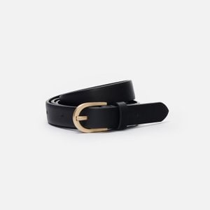 로서울 Small Around belt Black with Gold buckle