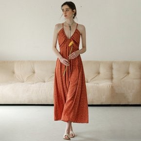 DD_Bohemian v-neck backless dress