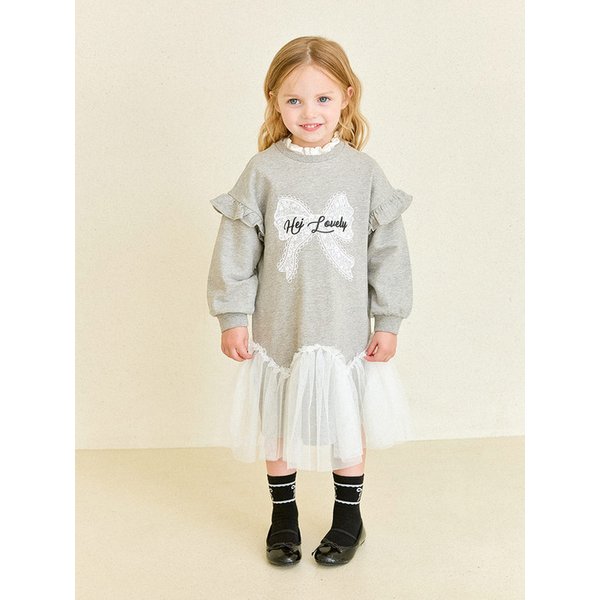 레이스리본프릴샤원피스