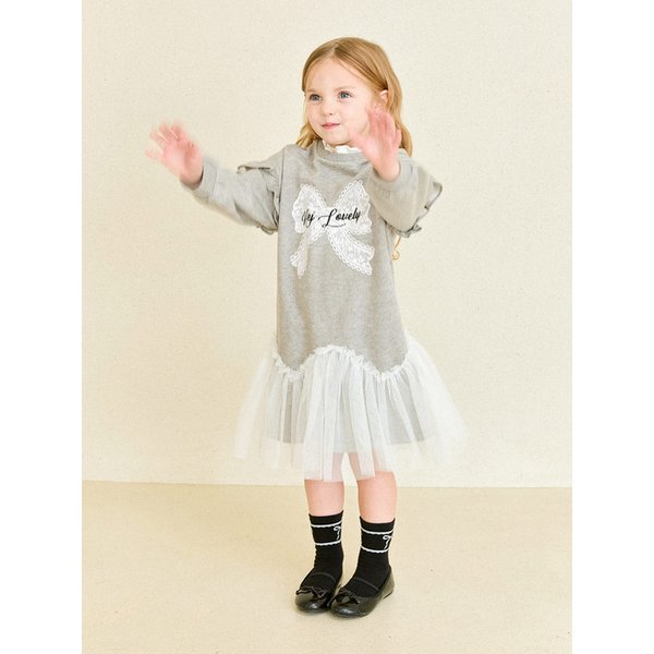 레이스리본프릴샤원피스