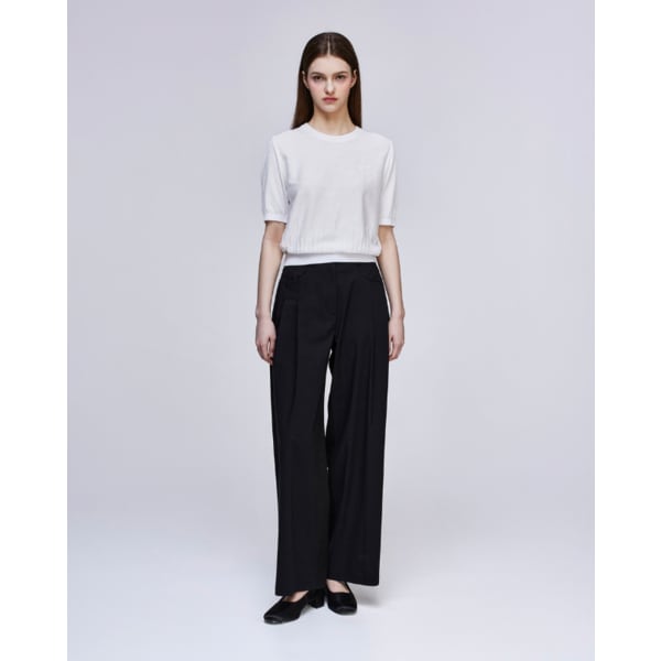 [파주점] [송지오우먼]레벨 볼륨 와이드 팬츠 블랙 WH3PT344BK