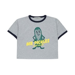 KIDS 26SS 헤더그레이 미스터 피클스 티셔츠 B126AC018 041