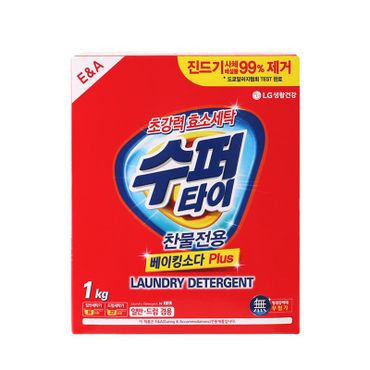 NS홈쇼핑 엘지 수퍼타이 찬물전용 세탁세제 카톤 1kg (겸용)[32203919]