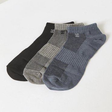 닥스 DBSS5F331BK[25FW][남성발목3족] 면혼방 로고자수 발목 3족세트