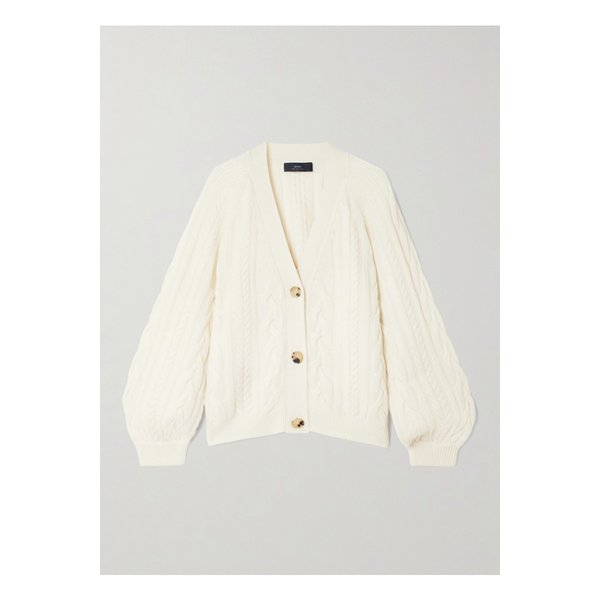 아치4 핌리코 케이블 니트 캐시미어 가디건 화이트 46376663162866777